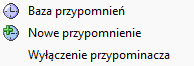 Menu przypomnienia